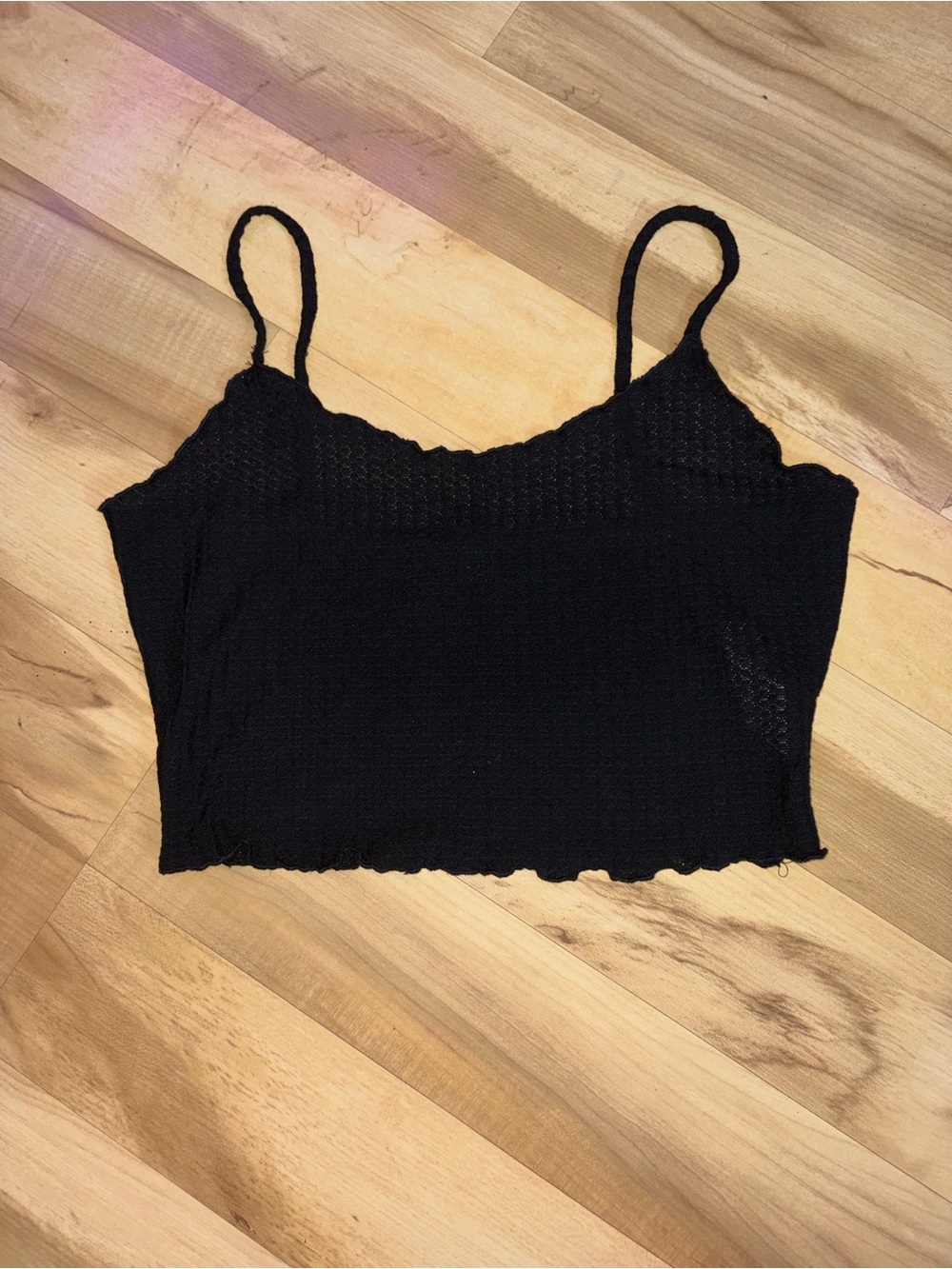 SHEIN Black Spaghetti Strap Knit Camisole